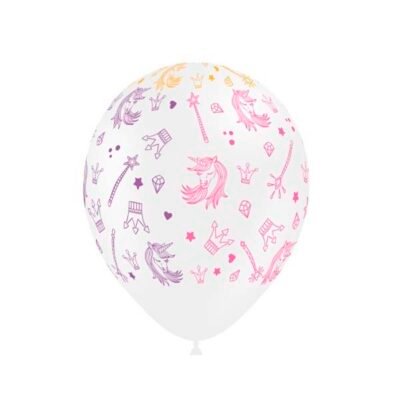 Globos 30cm Ø: Unicornios (8 uds.)