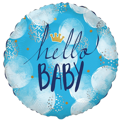 Globo foil «Hello Baby Boy» 45 cm