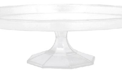 Bandeja Stand Postre Transparente Mediana 29.8cm
