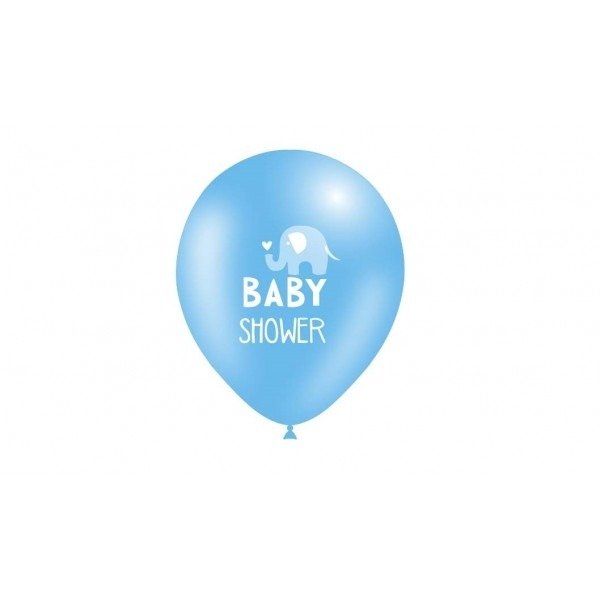 Globos Baby Shower azul celeste 30 cm (8 uds.)