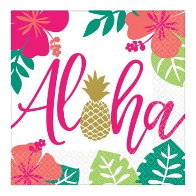 Servilletas papel 33x33cm Aloha Luncheon (16 uds.)