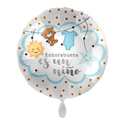 Globo foil «Enhorabuena, es un niño» 43 cm