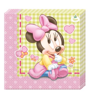 Servilletas papel 33x33cm Baby Minnie (20 uds.)