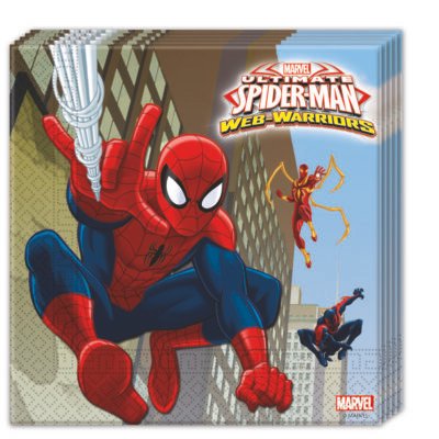 Servilletas papel 33x33cm Spiderman Web Warriors (20 uds.)