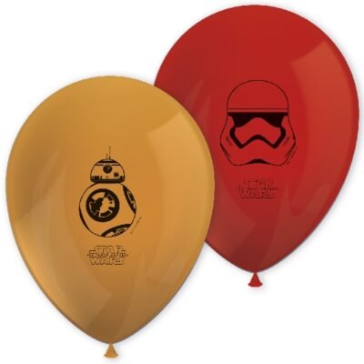 Globos Látex Impresos Star Wars Ultimo Jedi (8 uds.)