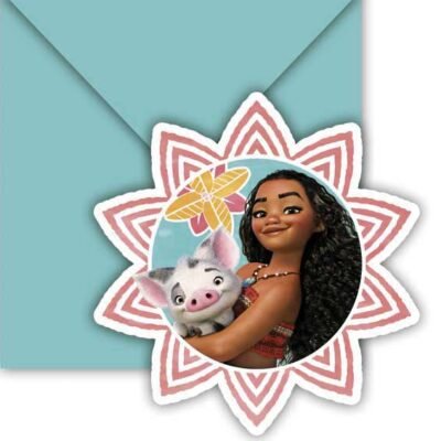 1 Pack de 6 Invitaciones Vaiana
