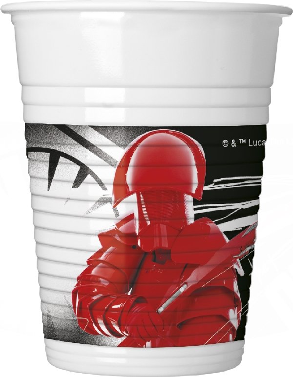 Vasos de Plástico 200ml Star Wars: Ultimo Jedi (8 uds.)