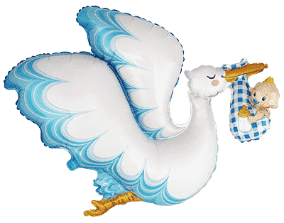 Globo foil cigüeña «Baby Boy» 96 cm
