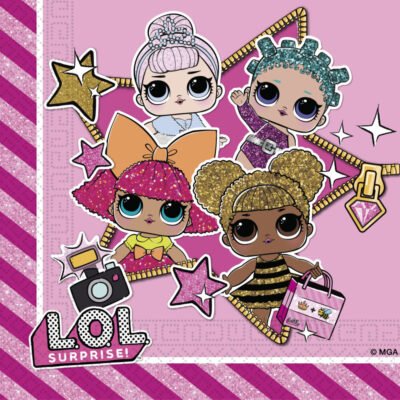 Servilletas papel 33x33cm L.o.l Surprise! Glitterati (20 uds.)