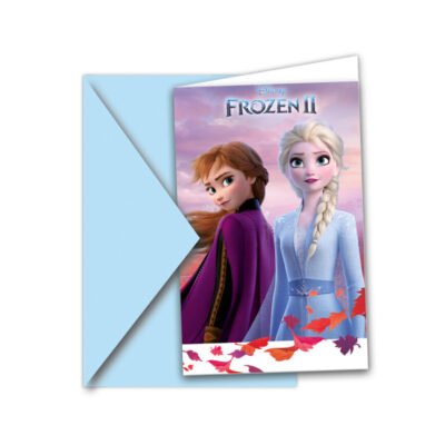 1 Pack de 6 Invitaciones de fiesta – Frozen 2