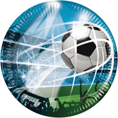 Cartón Platos 23cm Fútbol (8 uds.)