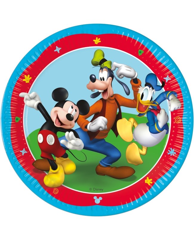 Platos Cartón Mickey Rock House (8 uds.)