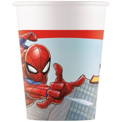 Vasos Papel 200ml Spiderman Crime (8 uds.)