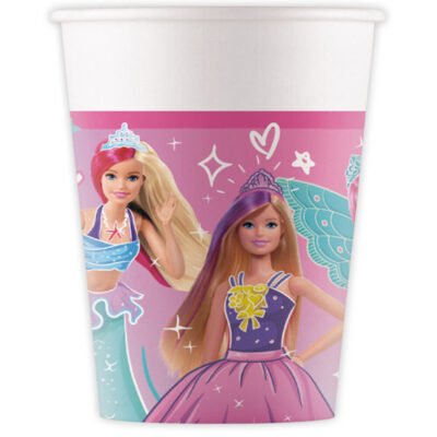 Vasos Papel 200ml Barbie (8 uds.)