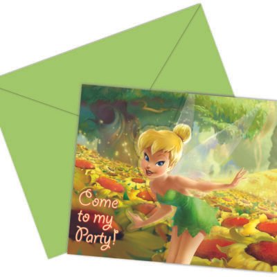 1 Pack de 6 Invitaciones Campanilla