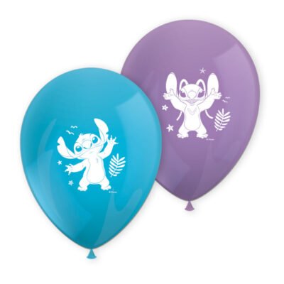 B/8 Globos Globos Látex Stitch Y Angel