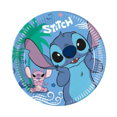 Platos 20cm Stitch y Angel (8 uds.)