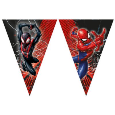 Banderín Papel Spiderman Telaraña