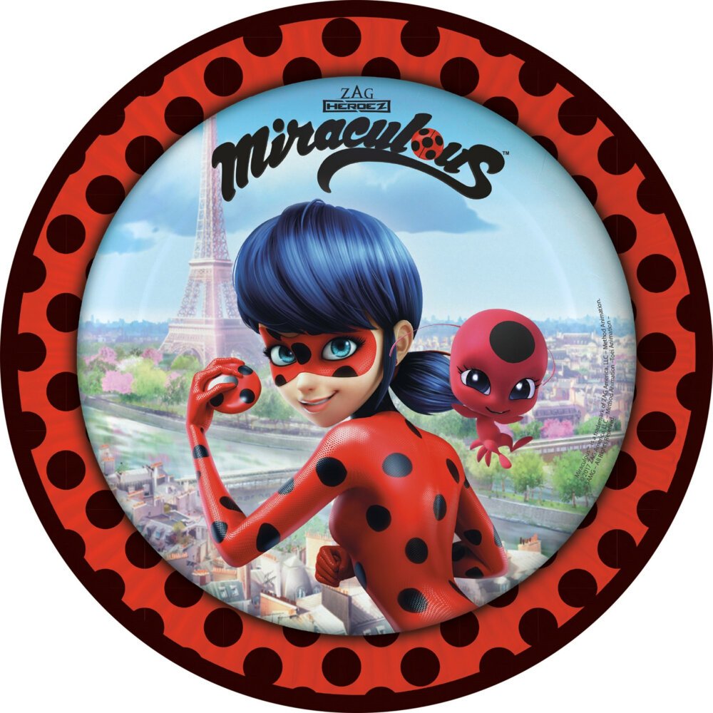 Platos Cartón 23cm Ladybug (8 uds.)