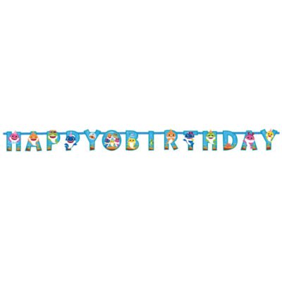 Banderín Letras Happy Bday Baby Shark