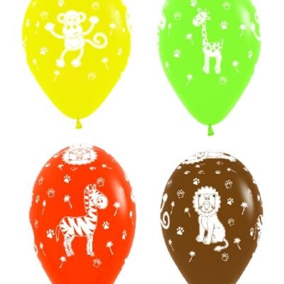 Globo Látex R12 Sempertex Fashion Solido Animales Selva 30cm