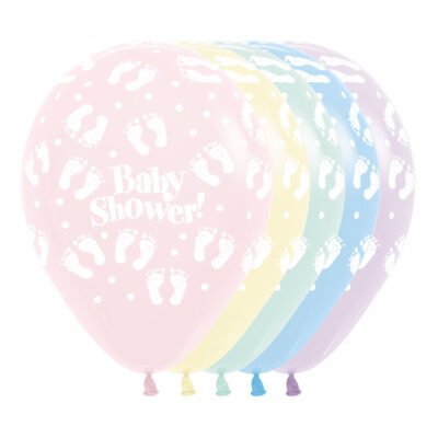 Globos Baby Shower colores pastel 30 cm (12 uds.)