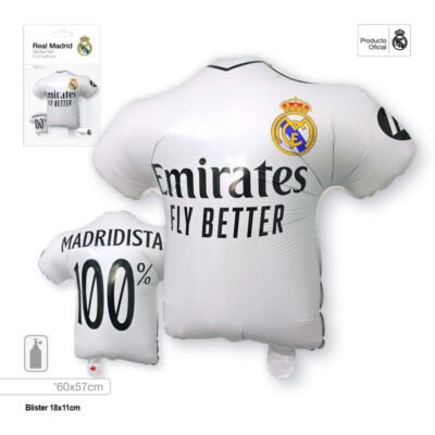 Globo Foil Camiseta Real Madrid 60 X 57cm