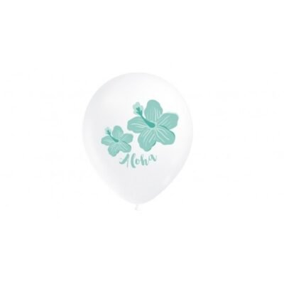 Globos 30cm Ø.: Aloha turquesa (8 uds.)