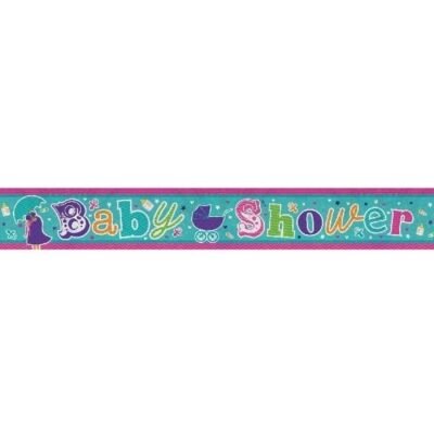 Banderín holográfico «Baby Shower» 2,7 m