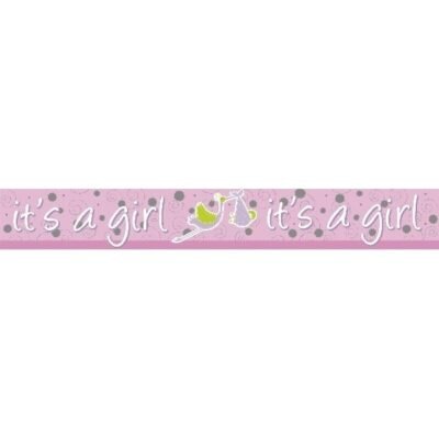 Banderín holográfico «It's a Girl» 2,74 m
