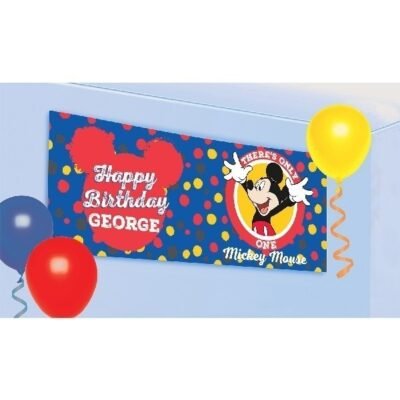 Banderín Mickey Mouse Personalised Banners 1.2m x 45cm