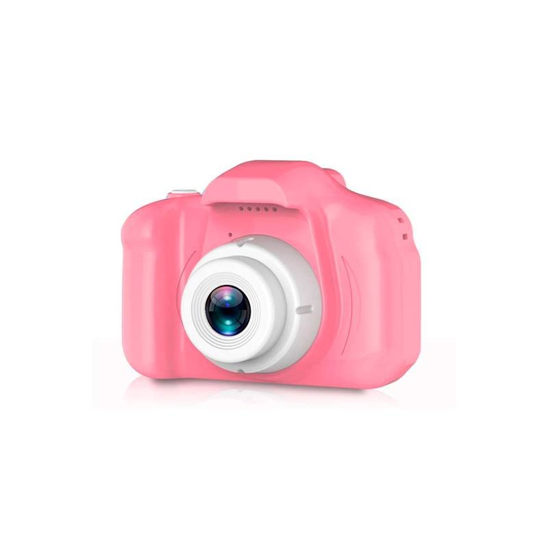Cámara de fotos digital infantil rosa (12 Mpx, vídeo 1080p)
