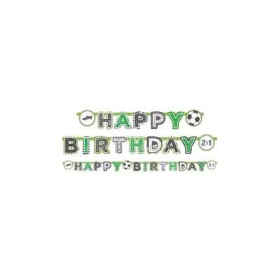 Banderín Fútbol Happy Birthday de 2m