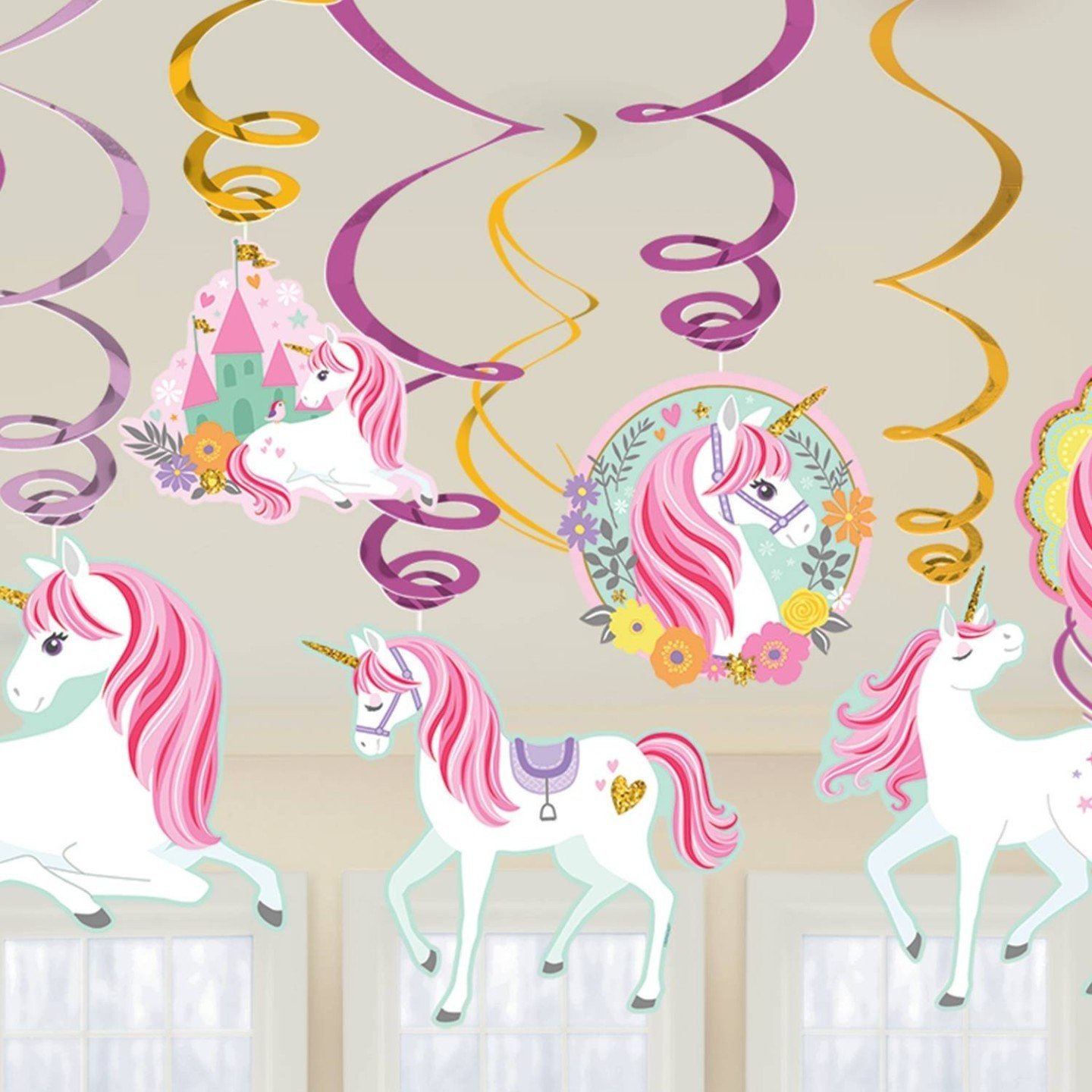 Decoracion Colgante Unicornio Magico (6x2)