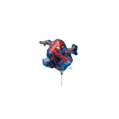 Globo Spiderman foil palito sin inflar de 25cm