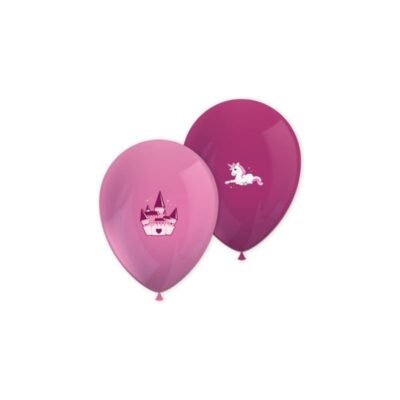 Globos Látex Impresos unicornio Castillo (8 uds.)