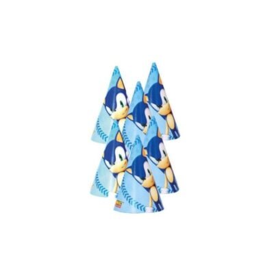 Gorros cono Sonic (6 uds.)
