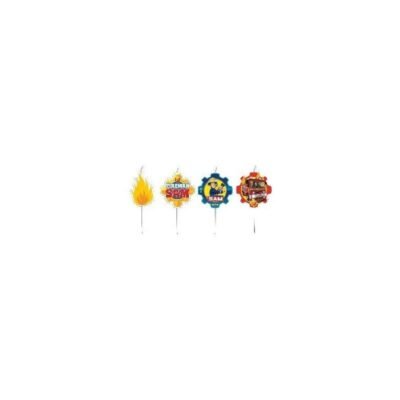 Velas mini Sam el Bombero (4 uds.)
