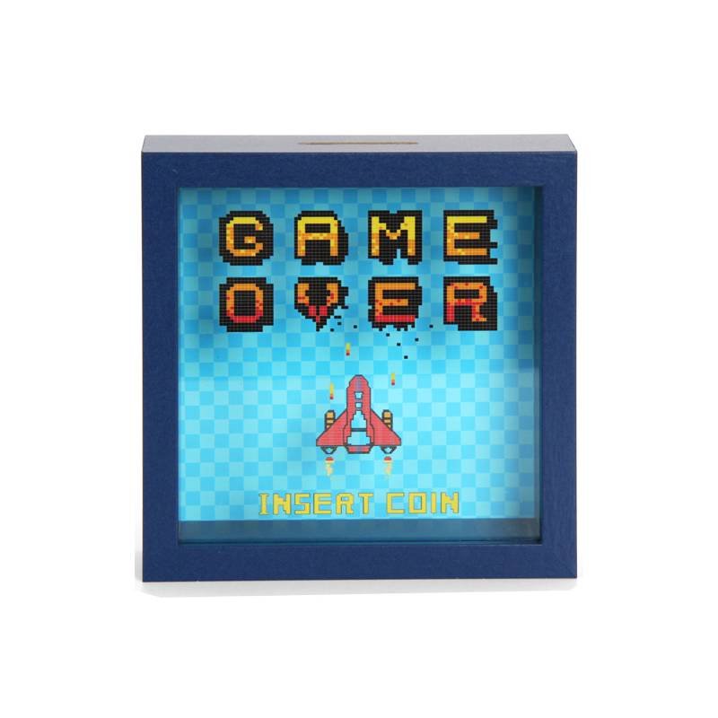 Hucha de madera Game Over
