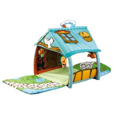 Casita acolchada con alfombra de juegos