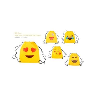 Mochila petate de emoticonos (lote de 10)