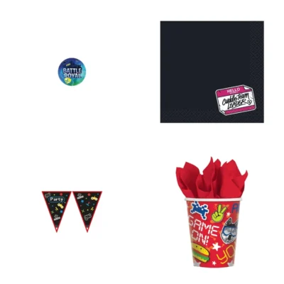 Pack Fiesta Fortnite y Gamer · 12 niños