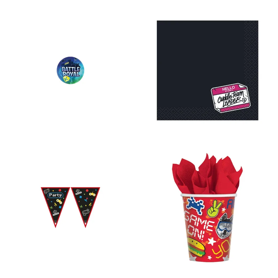 Pack Fiesta Fortnite y Gamer · 12 niños