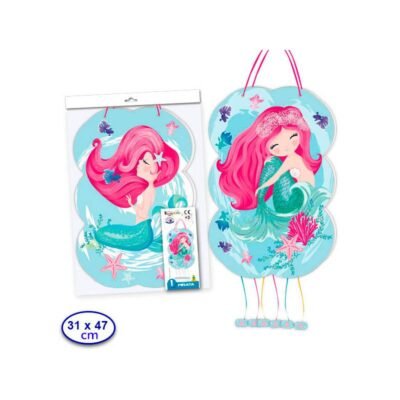 Piñata sirena purpurina