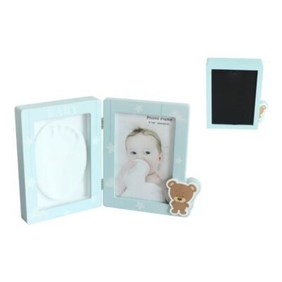 Portafotos con huellas «Baby Boy»