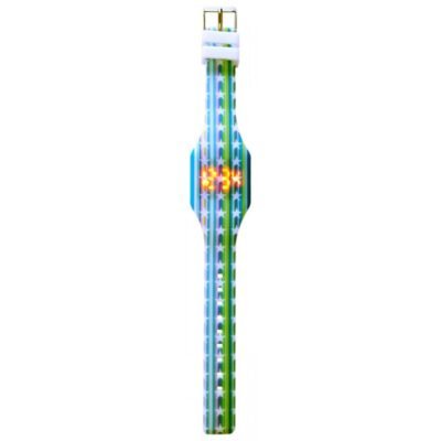 Reloj LED de silicona azul
