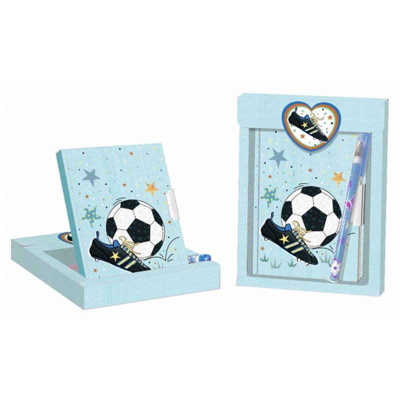 Diario secreto con bolígrafo de fútbol
