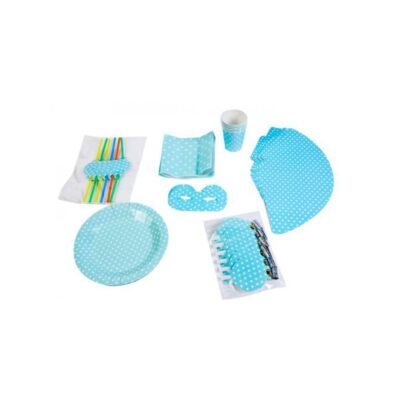 Set de fiesta Baby Shower azul (7 artículos)