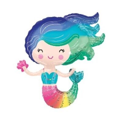 Globo superforma Sirena – Metalizado 30"/76cm