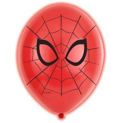 Spider-Man LED colores surtidos globos de látex 11"/27cm